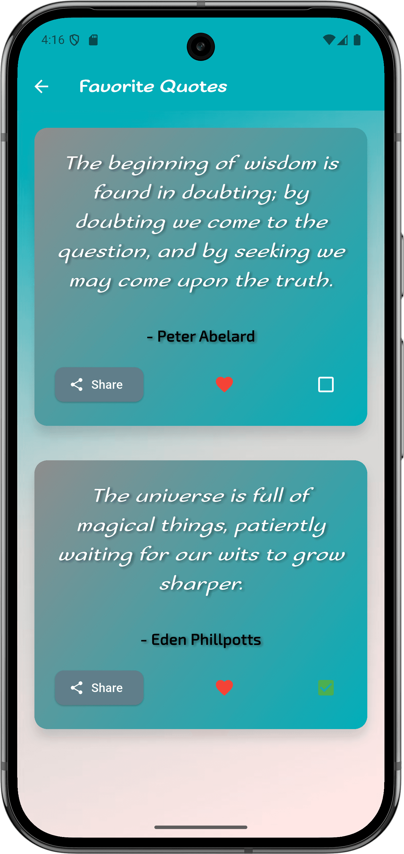 QuoteHub App — Favorite Page.png