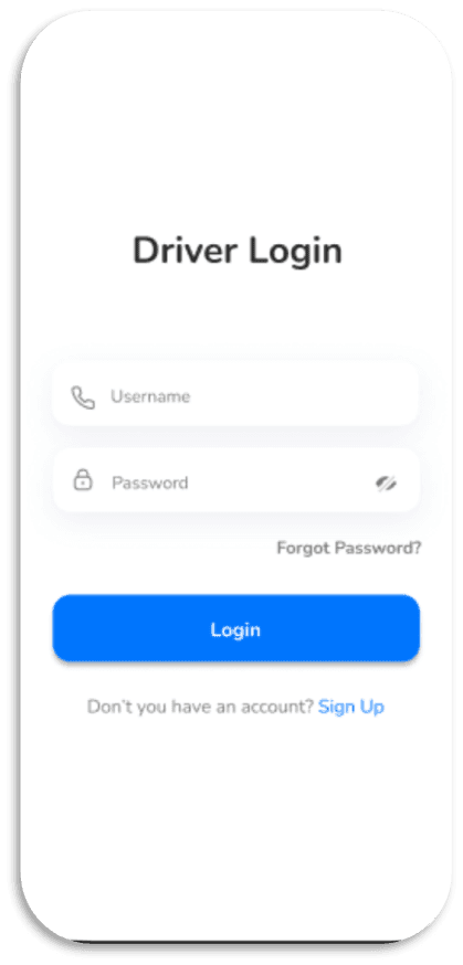 GoPooling Carpool Ride Sharing App — driver_login.png