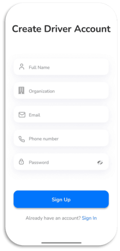 GoPooling Carpool Ride Sharing App — driver_signup.png