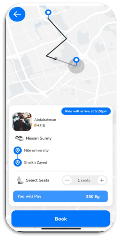 GoPooling Carpool Ride Sharing App — selected_ride_detail_screen.png