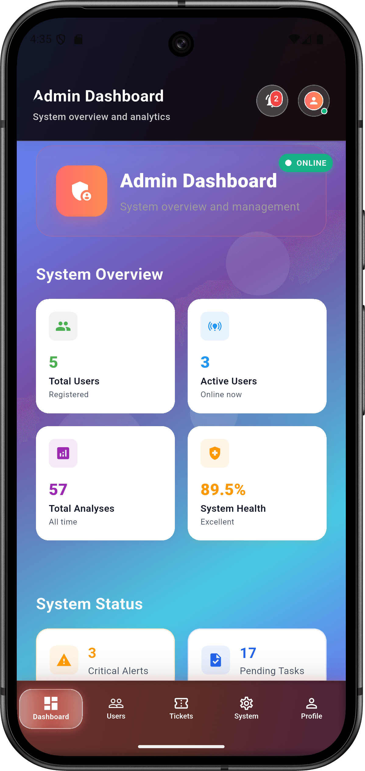 EmoSense - Enterprise Emotion Recognition Platform — amin_home_screen.png