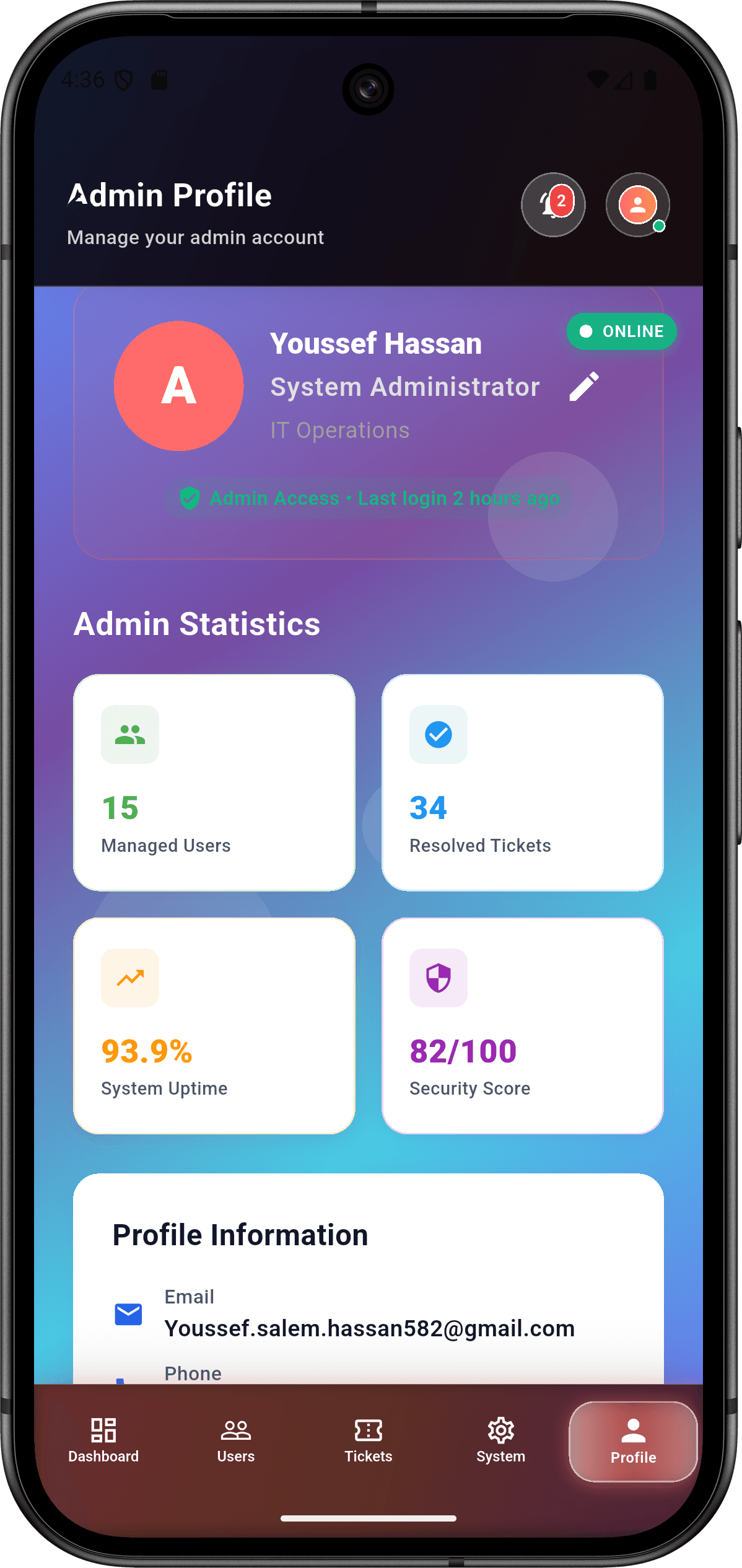 EmoSense - Enterprise Emotion Recognition Platform — profile_screen.png