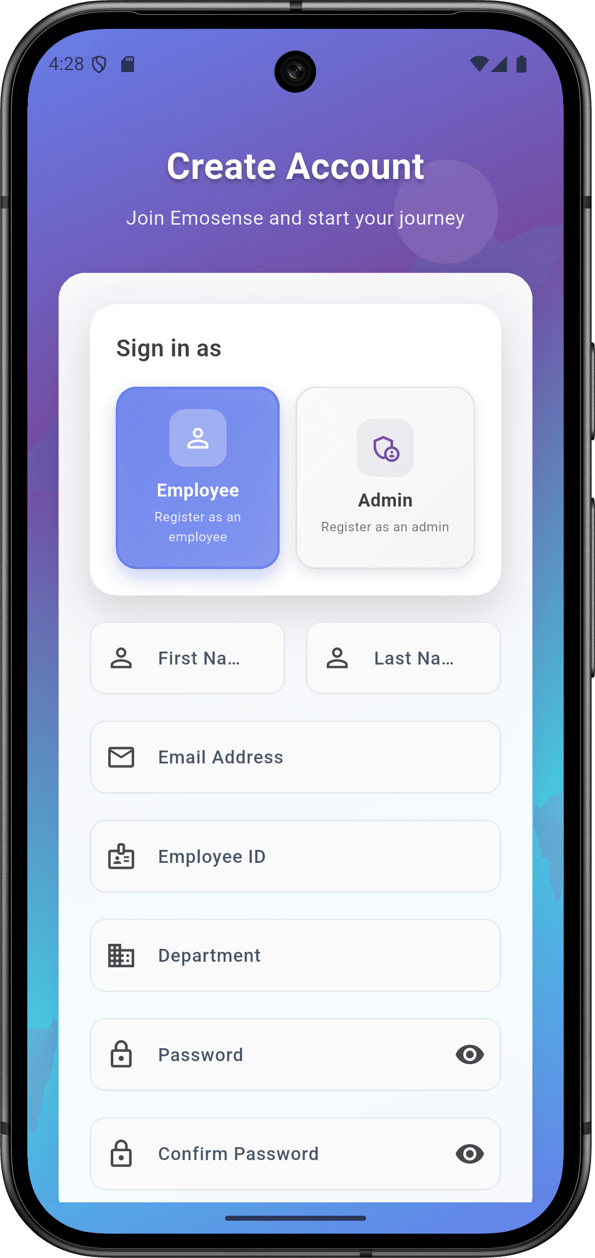 EmoSense - Enterprise Emotion Recognition Platform — signin_employee.png