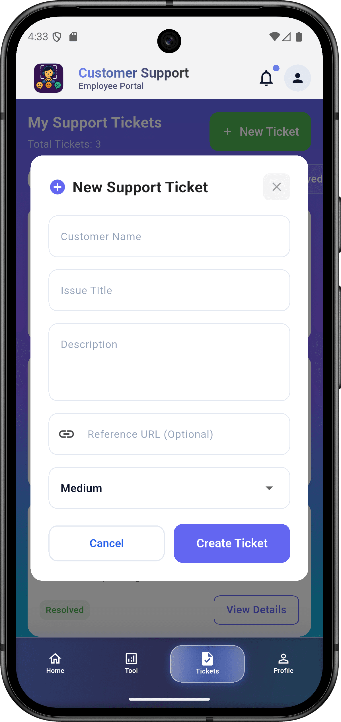 EmoSense - Enterprise Emotion Recognition Platform — tickets_screen_2.png