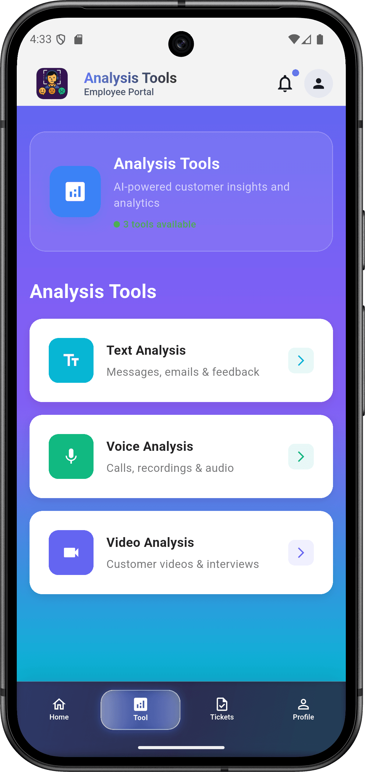 EmoSense - Enterprise Emotion Recognition Platform — tools_screen.png