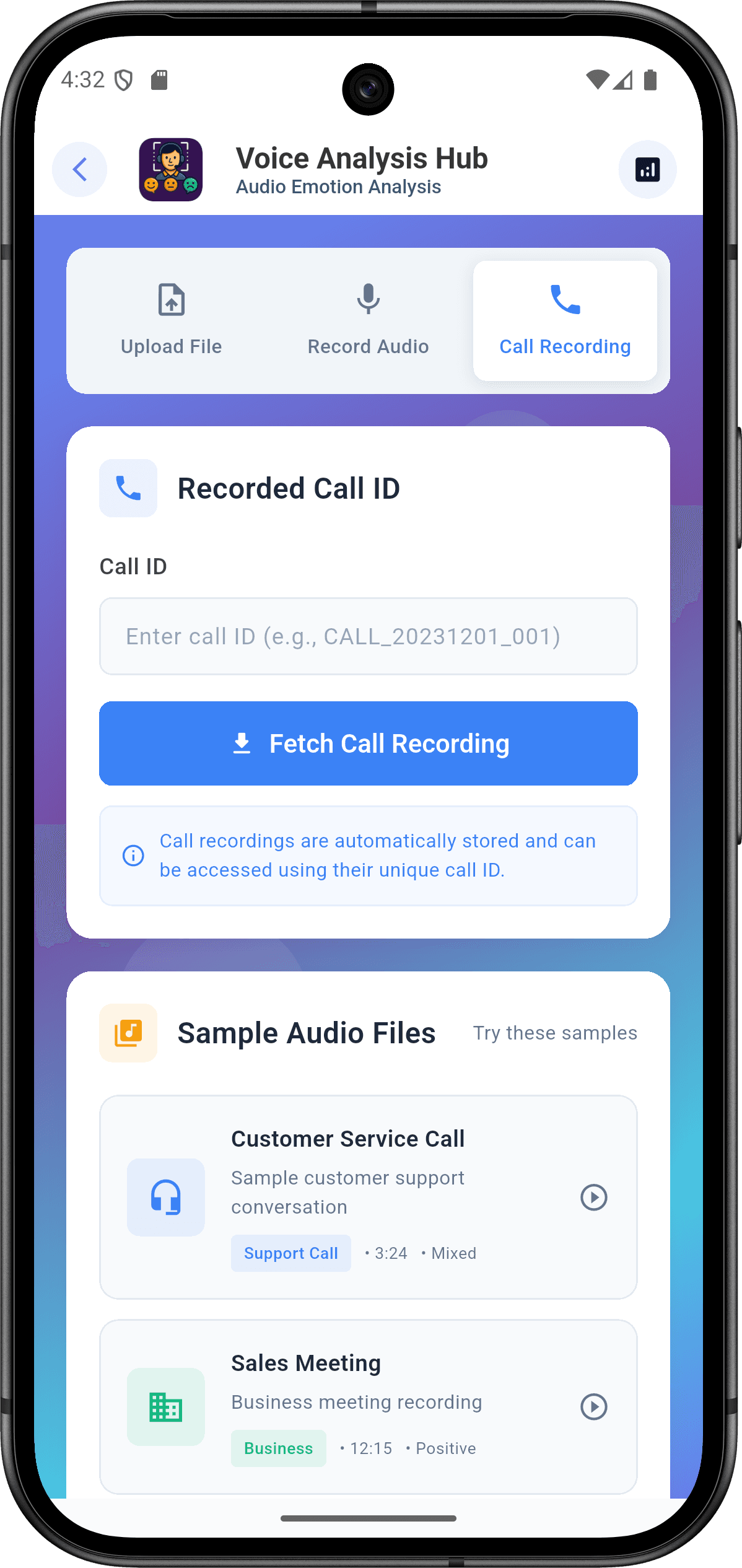 EmoSense - Enterprise Emotion Recognition Platform — voice_analysis_screen_2.png
