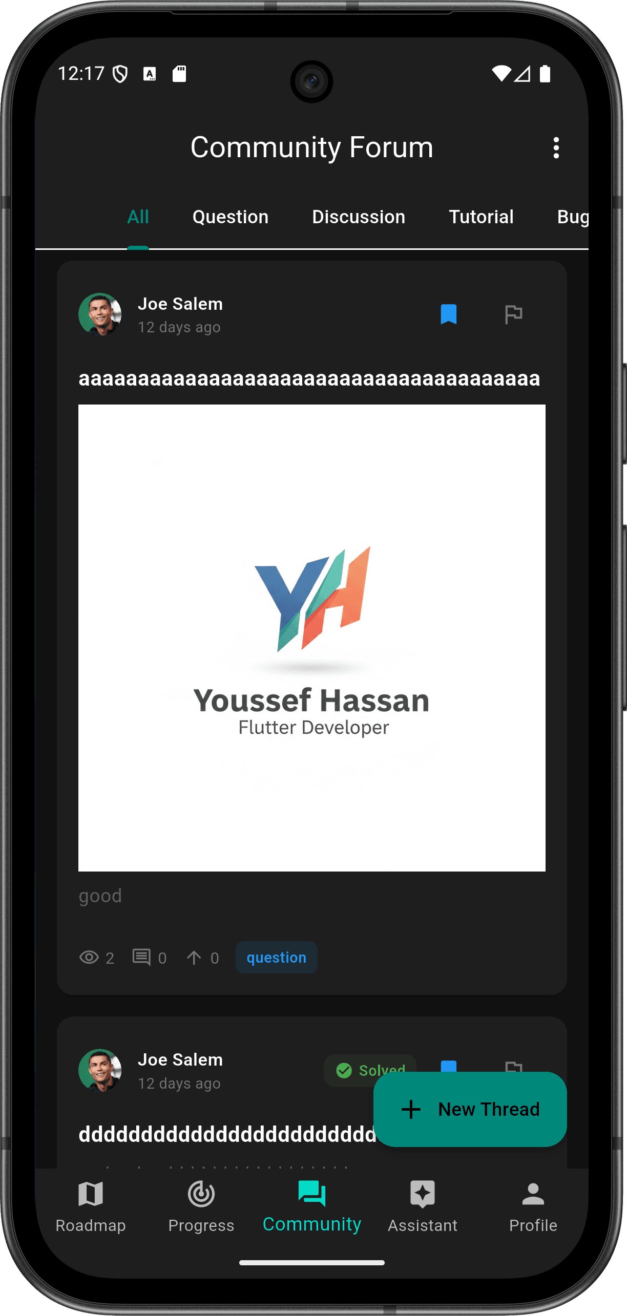 FlutterMate - Flutter Learning Companion — community_screen.png