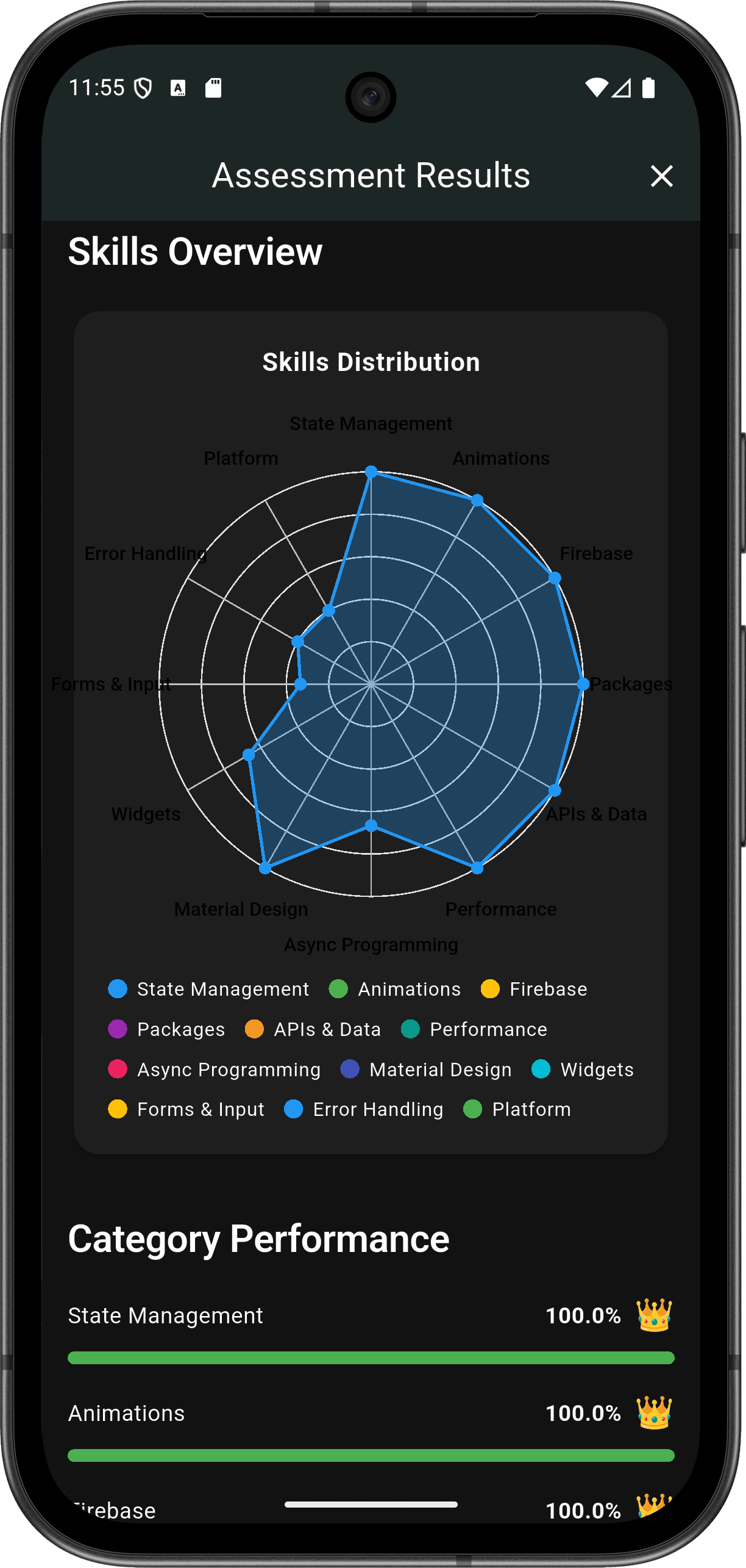 FlutterMate - Flutter Learning Companion — skill_assessment_screen_3.png