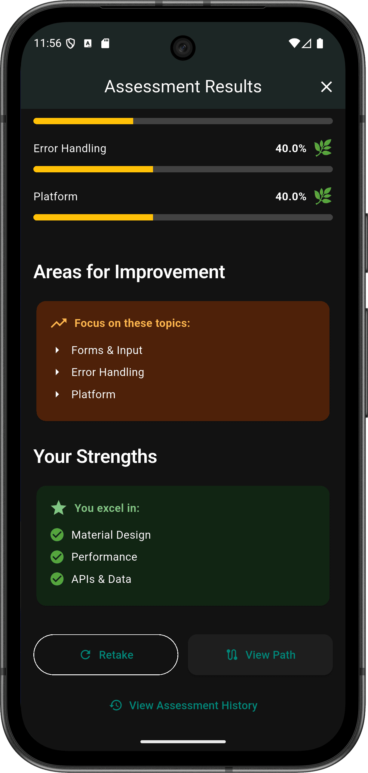 FlutterMate - Flutter Learning Companion — skill_assessment_screen_4.png