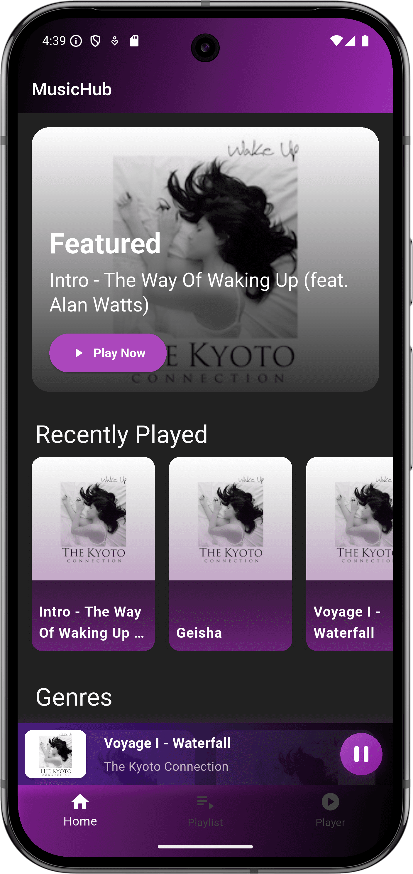Music Player App — Home Screen 1.png