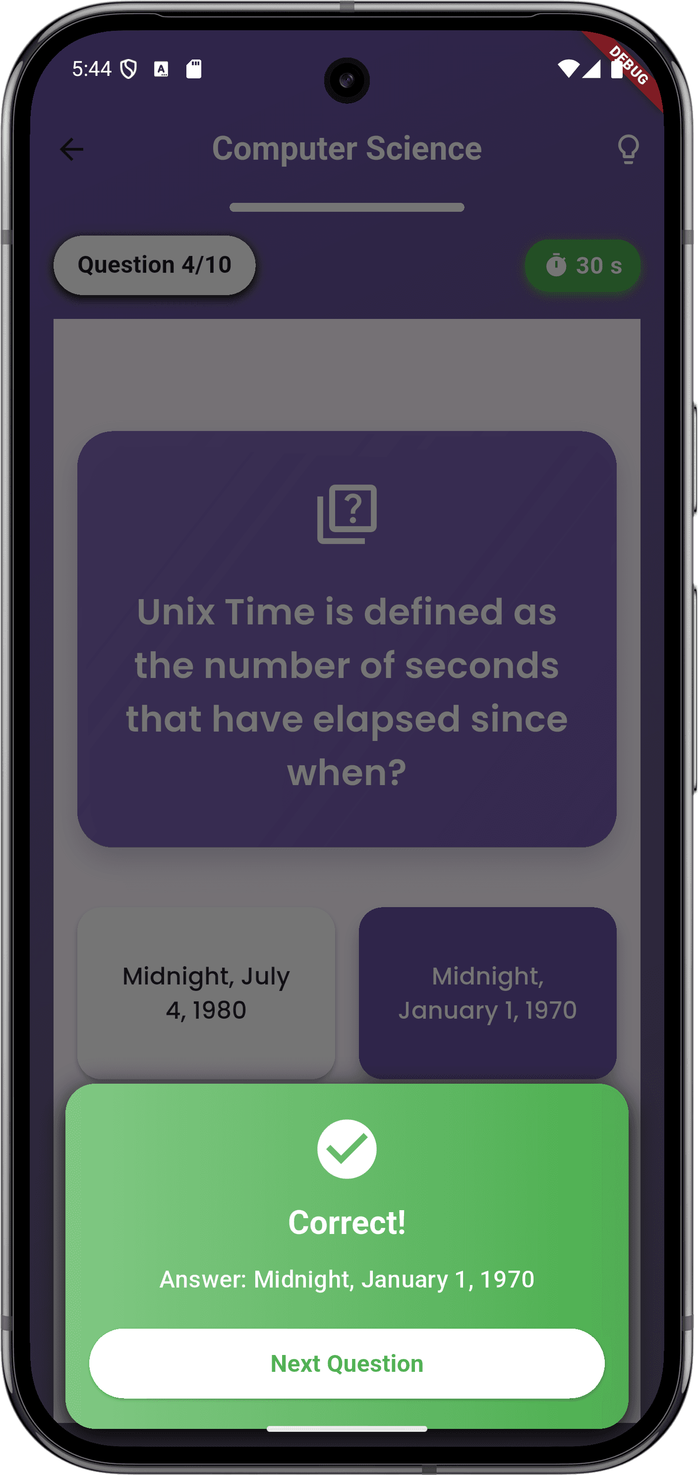 QuizHub App — correct_answer.png