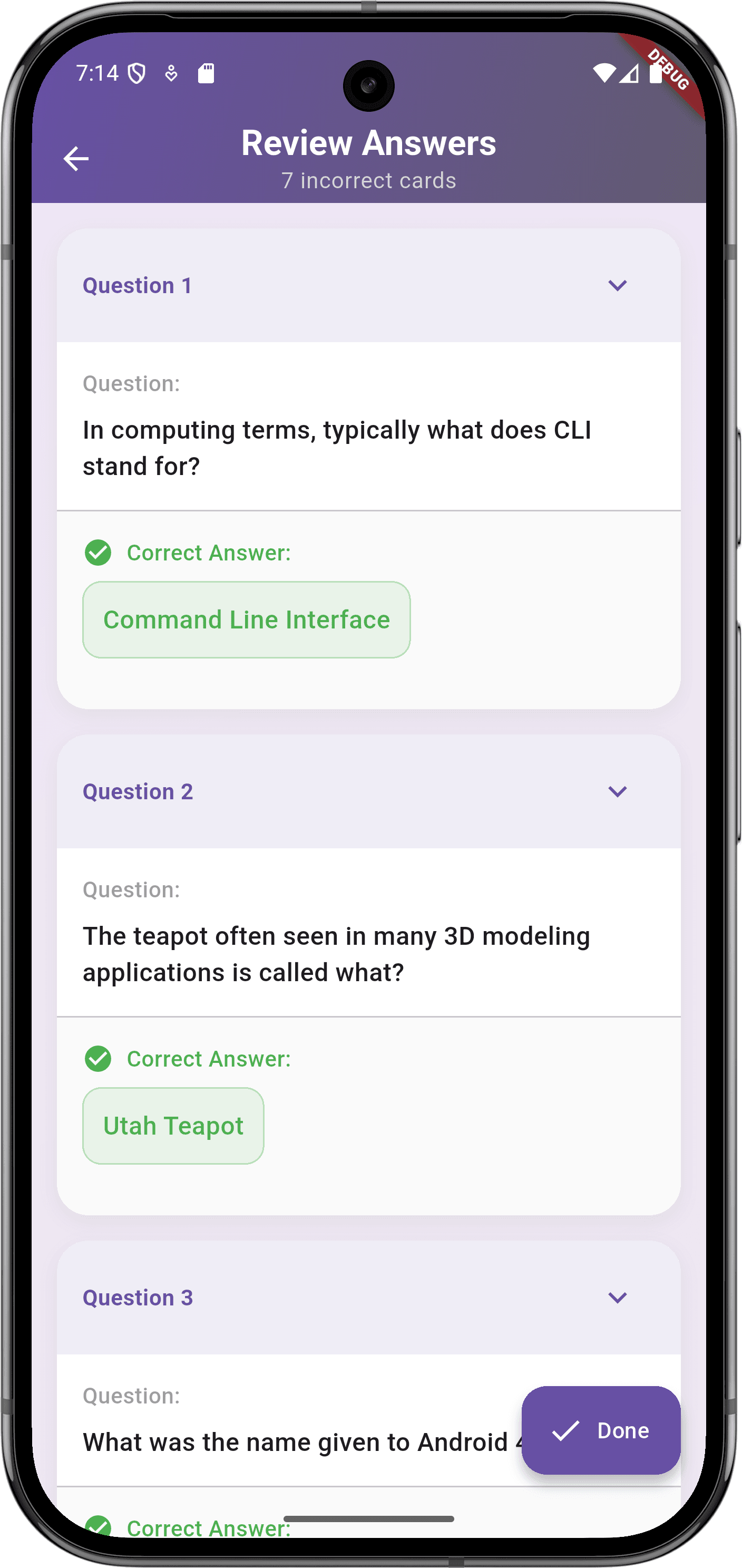 QuizHub App — review_page.png